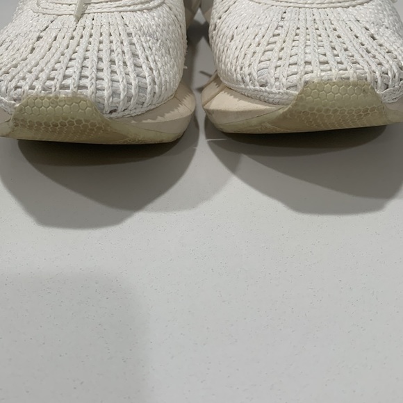 Manuel Barcelo Laval Napalin White Rafia Leather Sneakers - Picture 6 of 8